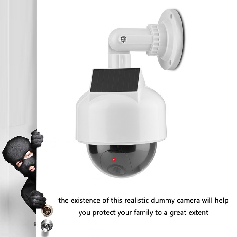 Dummy Camera Indoor & Outdoor Realistic Dome Shape Solar Security