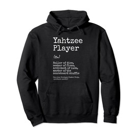 Yahtzee Player Definition Dice Game Game Night Pullover Hoodie