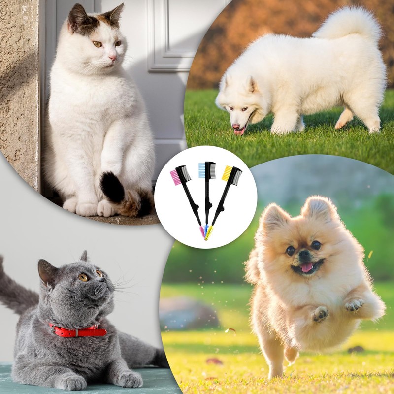 3 Pcs Eye and Tear Stain Grooming Combs - Removing