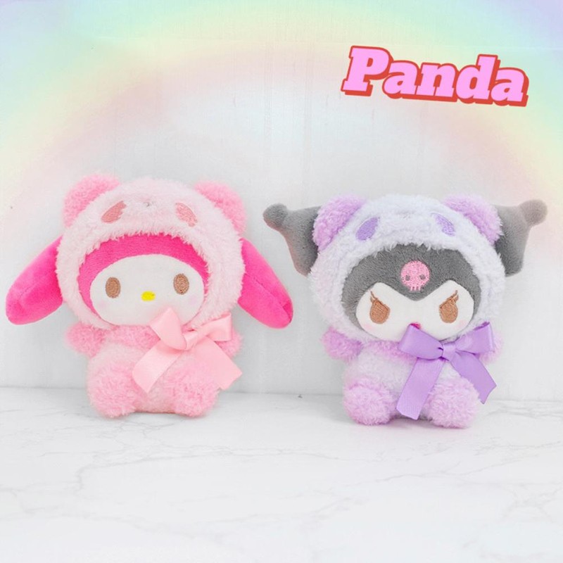 5Pcs Anime Figure Plush Toy Keychain Set Cute Stuffed Animal