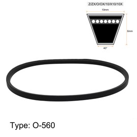 Sourcing Map O-Ring 560 Rubber Transmission Drive Belt V Strap Fan Belt 10 mm Wide 6 mm Thick