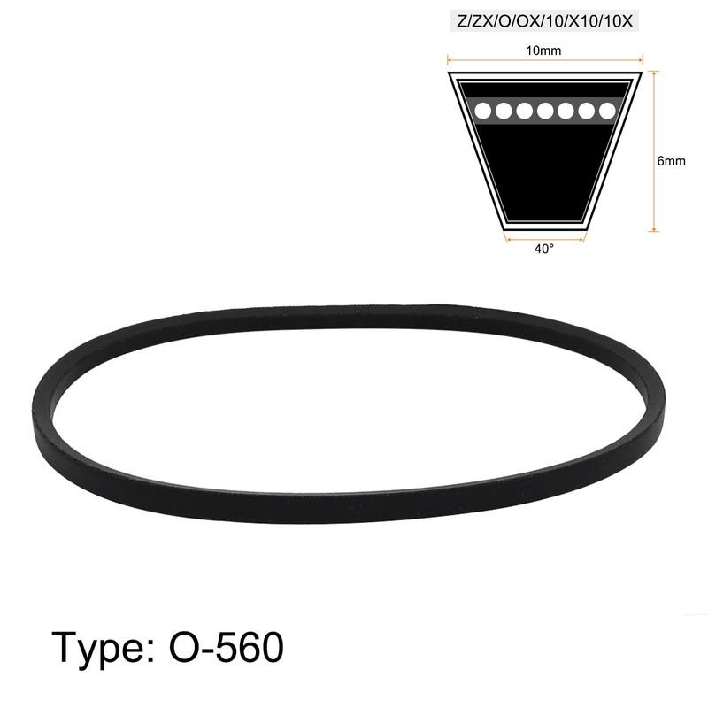 Sourcing Map O-Ring 560 Rubber Transmission Drive Belt V Strap