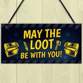 RED OCEAN Funny Gaming Gifts Accessories For Boys Novelty Gamer Gifts For Brother or Son Boys Bedroom Decor Sign