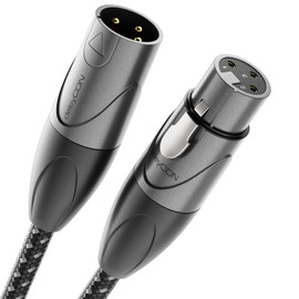 deleyCON Microphone Cable XLR Male to XLR Female (Studio Quality, OFC Copper) for Microphones, Amplifiers, Mixers, Recording Studio, Speakers, Active Speakers, 3-Pin 10 m
