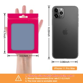 LODROC 100 bolsas resellables de Mylar con ventana transparente, 3.5 x 4.7 pulgadas, bolsa a prueba de olores, bolsa de embalaje de granos de café para alimentos, suministros de almacenamiento autosellado, joyería electrónica, fiesta, amarillo