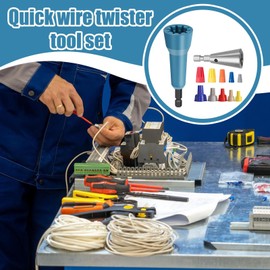 Wire Twister Tool for Drill - Twisting Driver - Professional Electricians Tools Cable Stripper for Industrial Work Construction Outdoor Automotive Repair Home Improvement