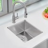 TSIBOMU 15 x 15 Inch Undermount Kitchen Sink, T-304 Stainless