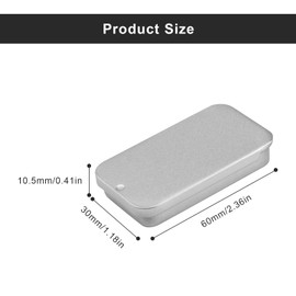 DEANKEJI Small Metal Tin, Pack of 9 Storage Boxes with Lid, Small, Mini Storage Box, Lightweight, Robust, Easy to Carry, Suitable for Storing Small