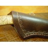 Custom Leather Vertical Knife Sheath. The Sheath Is Made Out