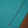 Grelucgo Handmade Hemstitch Teal Table Runner Dresser Scarf, Rectangular 14