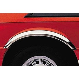 QMI 876046 - Fender Trim Compatible withToyota Sienna Van (Half Arch) Mirror Polished Stainless Steel Wide Width Set Of 4