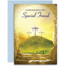 Olivia Samuel Special Friend Religious Easter Card from Christian Easter Card - A5 Size with Peel and Seal Envelope