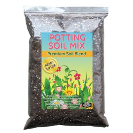 Midwest Hearth Premium Potting Soil Mix with Peat Moss, Vermiculite, Perlite (Made in USA) (4 Dry Quarts)