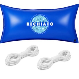 Pool Pillow for Above Ground Swimming Pools, 4x8Ft Air Pillows for Closing Winter, Winter Pool Cover 24 Ft Round Above Ground, 4mm Ultra Thick & Cold-Resistant Winterizing Pillows (10 M Rope Included)