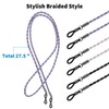 BILIONE Eyeglass Strap, 6 Pcs 2 Styles Premium Leather Glasses