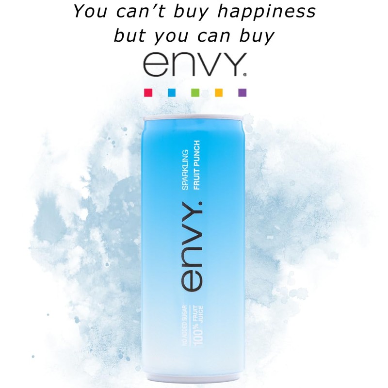 Envy Sparkling 100% Fruit Juice, Fruit Punch 8oz (Case of