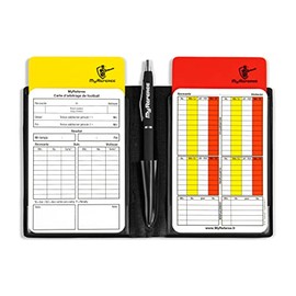 MyReferee Schiri Mini Football Referee Set Including Playing Note Cards French Ballpoint Pen Disciplinary Cards Referee Set