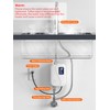Electric Tankless Water Heater 110V 3000W, Under Sink Instant Hot