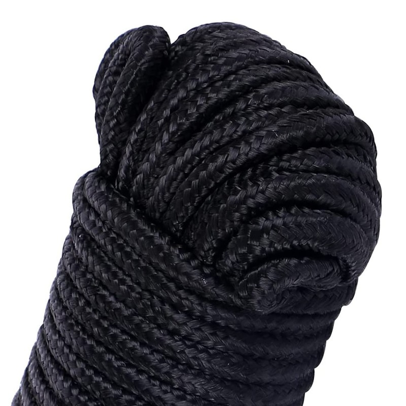 WedDecor 3mm Roman Blind Cord, 25 Meters Black Braided Cord