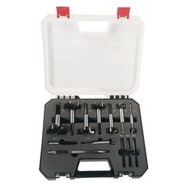 CSOOM Forstner Bit Set, 13PCS Forstner Drill Bits for Wood, Auger Opener Hexagonal Handle Drilling Cutting Tool for Hardwood, Softwood, Plastic, Plywood