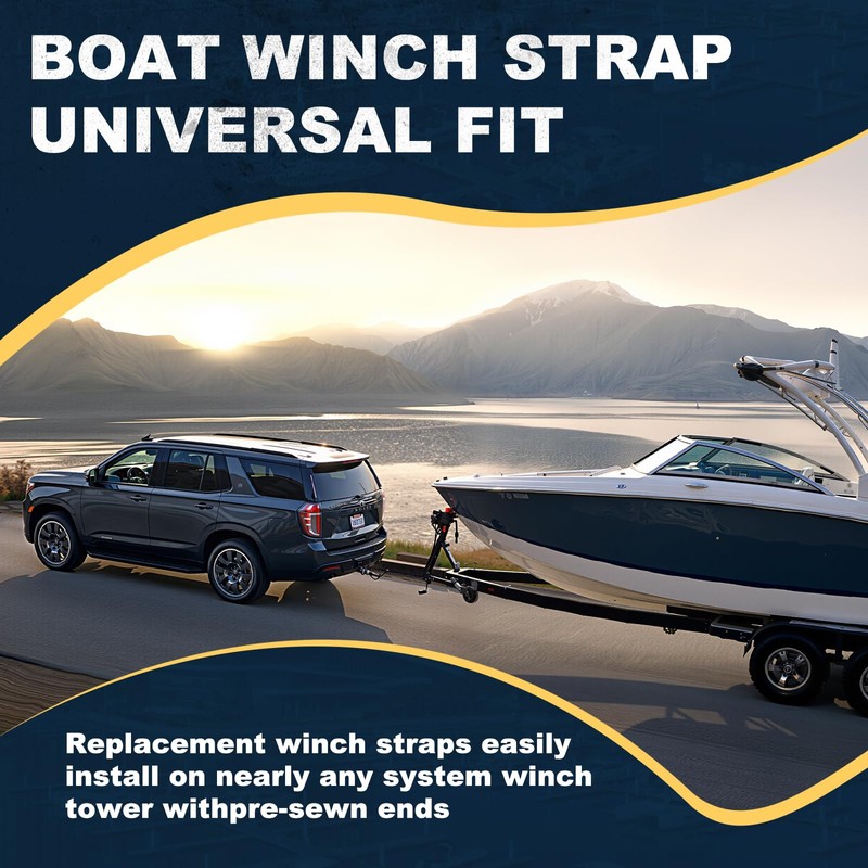 Boat Winch Strap with Hook 2" x 20' – 11,000