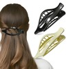 MOXYOY 2 Pcs Flat Hair Claw Clips for Women,Hair Claw