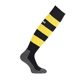 uhlsport Team PRO Essential Stripe Socken, Calze da Uomo, Nero/Giallo Limone, 41-44