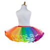 Womens Rainbow Plus Size Puffy Tutu Layered Tulle Petticoat Skirt
