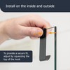 SimplyHooks 3" Shower Hooks, Black, 2 Pack - Towel &