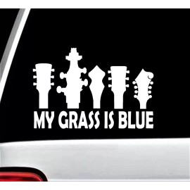 Bluegrass Music Guitar Bass Banjo Mandolin Decal Sticker for Car Window BG 254