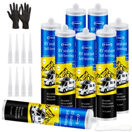 8 Pack Self-Leveling RV Roof Sealant, Lap Sealant Self-Leveling White, Camper Roof Sealant, RV Caulk for Professional Repair of Trailer and Camper, Provides a Good Seal and Effective UV Protection