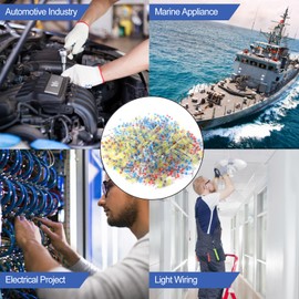 140PCS Waterproof Solder Seal Wire Connectors AWG 26-10 Kit, Heat Shrink Butt Connectors Terminals Solder Sleeve Wire Splice Connector for Marine Boat Wire Joint