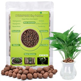 Halatool 8 LB Leca Clay Pebbles for Plants 4mm-16mm Clay Balls 100% Natural Hydroton Leca Balls for Indoor Plants Hydroponic Growing Gardening Orchids Drainage Decoration Aquaponics