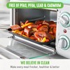 GreenLife Countertop Toaster Oven Air Fryer Stainless Steel, Healthy Ceramic