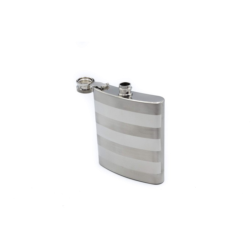 Frascos de licor de calidad superior, Modern Stripe Silver, 236.58ml