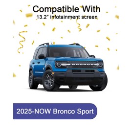 KOOGEN Tempered Glass Screen Protector for Ford Bronco Sport 2025,Infotainment Navigation Screen Film Compatible With Bronco Sport 2025 Accessories - 13.2 inch