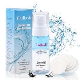 Lash Cluster Remover 60ML Lash Remover for cluster lashes Eyelash Clusters Remover Gentle Soothing eyelash clusters Remover Fast Removal DIY at Home