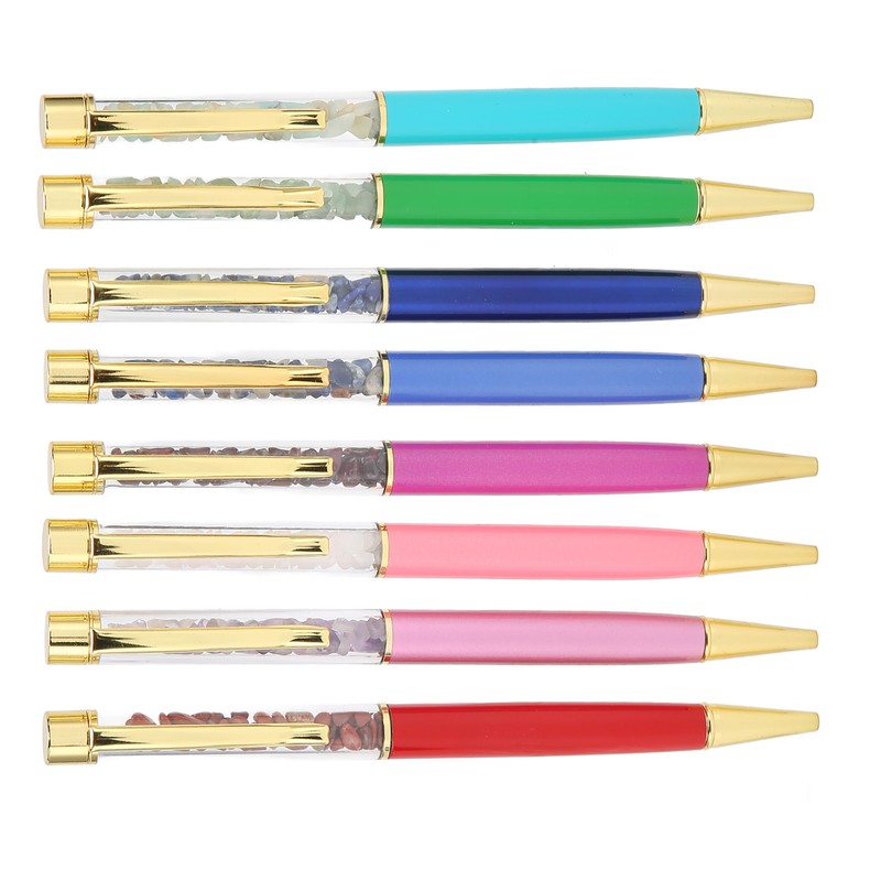 8PCS Crystal Ballpoint Pen Fashionable Colorful Bling Crystal Pens for