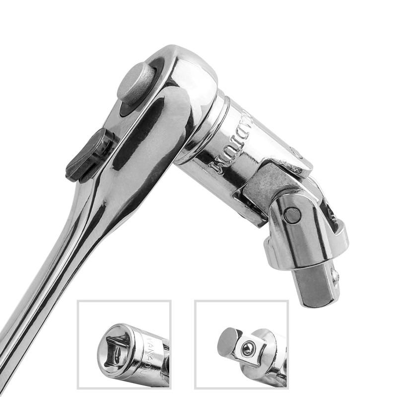 Gasea 3pcs 1/4" 3/8" 1/2" Drive Impact Universal Joint Socket