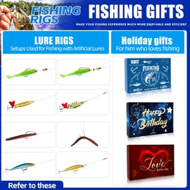 Fishing Gift Tackle Box Lures (Birthday Gift Fishing Gear Gift Box)