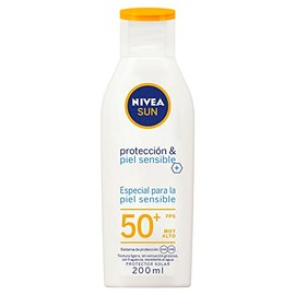 Protector Solar Corporal NIVEA SUN Protección  Piel Sensible FPS 50 200Ml, Sin Fragancia                                                              