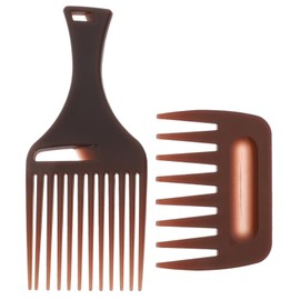 Baluue 2pcs Wide Tooth Hair Pick Comb Hair Styling Detangling and Daily Grooming