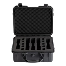 Comlly Hrad Case Heavy Duty Waterproof Hard Gu n Case with 5 Slot 10 Mag Pre-Cut Foam, TSA Friendly