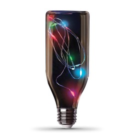Feit Electric 1.5W Decorative Magical Glow Fairy Bulb 6.07" H x 2.24" D, Multi-Color, Model:FY/BOT/RGB/LED
