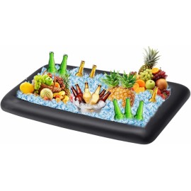 ABSOK Inflatable Ice Buffet Serving Tray Cooler for Drinks & Food