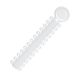 Practicon Orthodontic Ligature Ties, 1040 Elastic Bands for Braces, Elastomeric O-Rings, Rubber Bands for Brackets, White