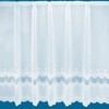 Taylor Floral Border Semi Plain White Net Curtain - Sold