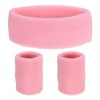 sourcing map Sweat Band Set Sports Terry Cloth Headband Wristband