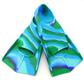 Gugmoy Swimming Training Fins,Kids Swim Fins,Comfortable Swimming Flippers Suitable for Children,Beginners,Girls,Boys,Adults (2Z-ColorGlobe, XXS)