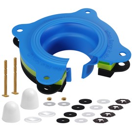 Toilet Flange Repair Kit, Universal Toilet Seal Parts For Wax Seal, Rubber Gasket Ring, Wax-Free Toilet Bowl Replacement kit Include Premium Nuts, Washers, 3.26Inch Bolts, Bolt Caps